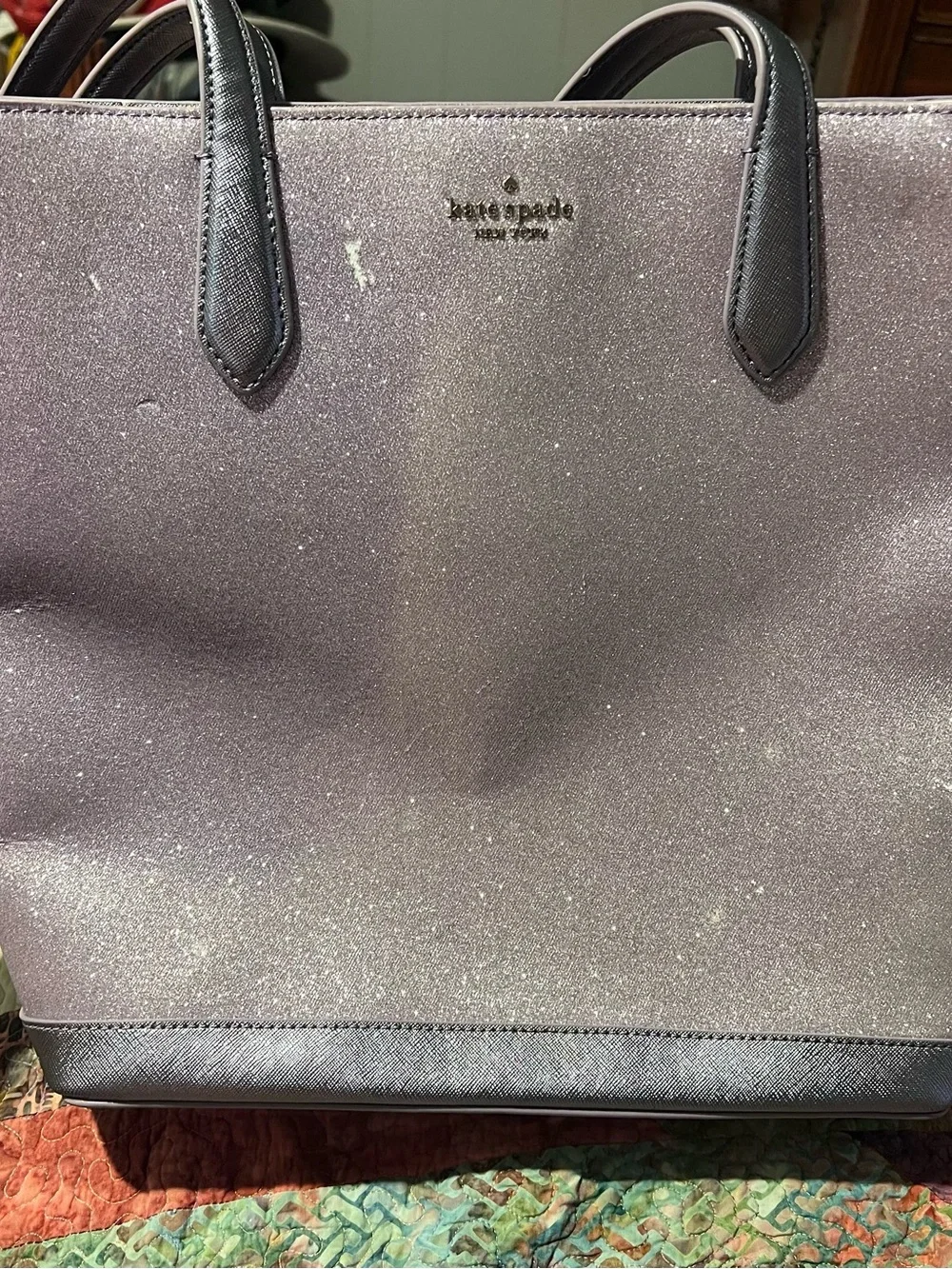 Kate Spade Tinsel Tote Bag - lilac frost color